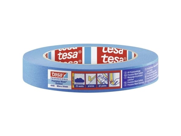 tesa PRECISION OUTDOOR 04440-00000-00 Crepeband tesa® Professional Blå (L x B) 50 m x 19 mm 1 stk