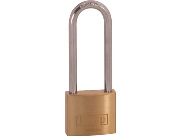 Kasp K12040L63D hengelås 40 mm gulgrønt nøkkellås