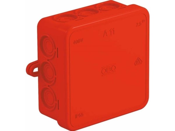 Vertr liitäntärasia 85x85x40 PE punainen A 11 H (2000164)