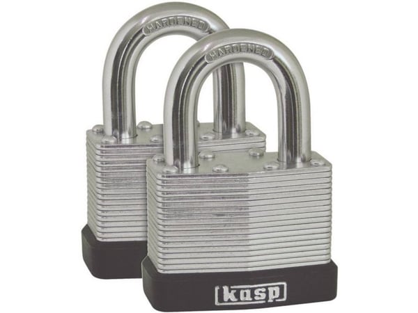 Kasp K13050D2 hengelås 50 mm identiske sølv nøkkelås