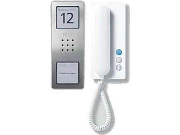 Siedle SET CA 812-1 E/W, Koblet med ledninger (ikke trådløs), Rustfritt stål, Hvit, Vegg