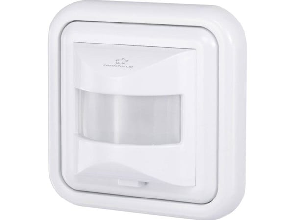 Renkforce innfelt PIR-bevegelsessensor 4016139070186 160° relé hvit IP20 (4016139070186)