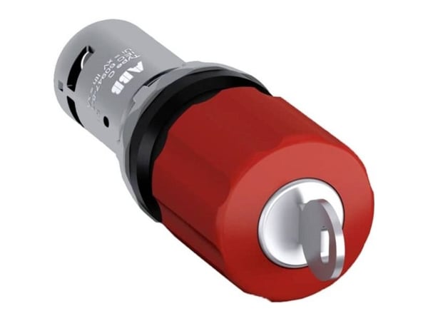Säkerhetsknapp nyckelbrytare, svampform 30 mm 1Z+1R - 1Z - 1R 24 ... 300 V röd CE3K1-10R-11 1SFA619502R1071
