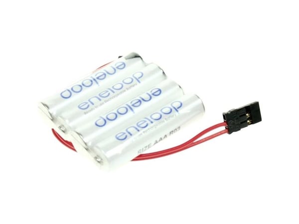 Panasonic eneloop F1x4 batteripakke, cellestørrelse R03 (AAA), kabel, kontakt, NiMH 4,8V 750 mAh