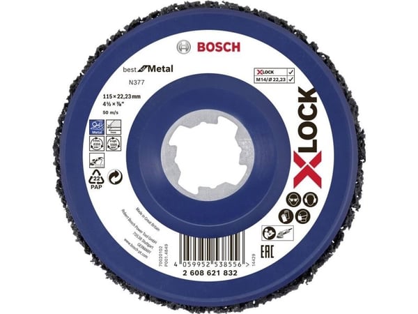 Bosch Best for Metal N377 - Poleringsskiva - 115 mm - X-LOCK