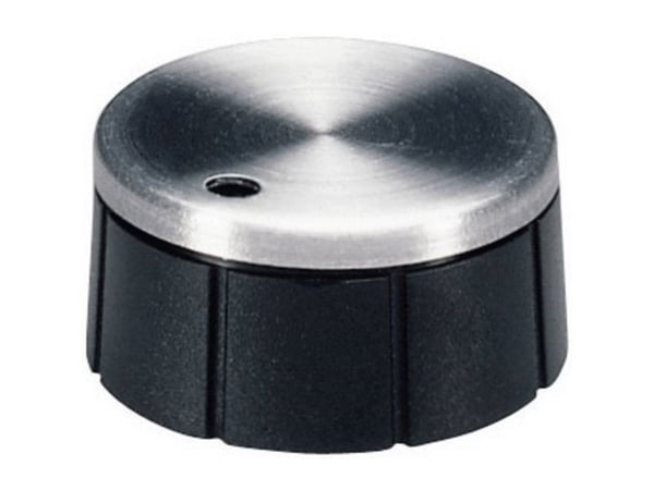 OKW A1624260 Nuppi Alumiini, musta (Ø x K) 24 mm x 12,4 mm 1 kpl 1 kpl