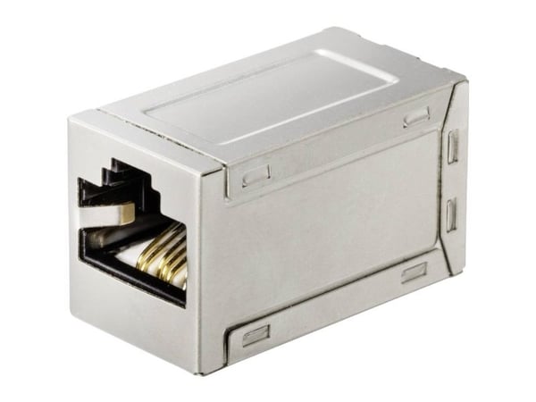 Renkforce RF-4562732, Flat, Metallisk, RJ-45, RJ-45, Hunkjønn, Hunkjønn