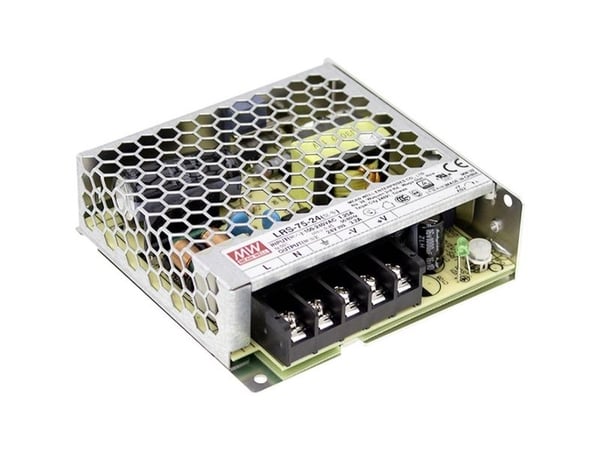 MEAN WELL LRS-75-5, 75 W, 85 - 264 V, Metallinen, RoHS, 97 mm, 99 mm
