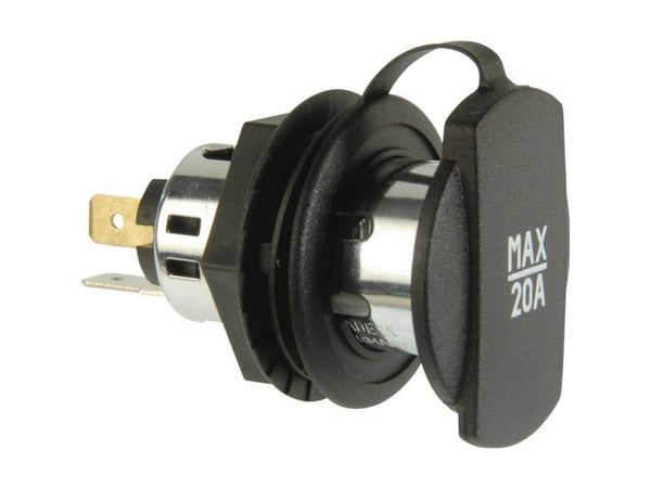 ProCar strömuttag med klämring Tillåten belastning max. 20 A passande till (detaljer) cigarettändar-uttag 12 V, 24 V