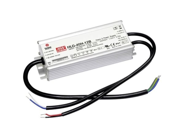 MEAN WELL HLG-40H-24B, 40 W, IP20, 90 - 305 V, 24 V, 61,5 mm, 171 mm