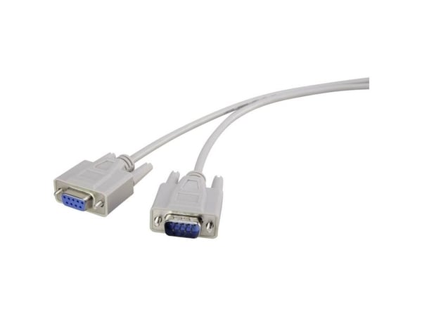 Renkforce Seriel Forlængerkabel [1x D-SUB-stik 9-pol. - 1x D-SUB-bøsning 9-pol.] 2.00 m Beige