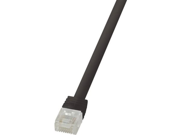 LogiLink 0.5m Cat6 U/UTP RJ45, 0,5 m, Cat6, U/UTP (UTP), RJ-45, RJ-45, Sort