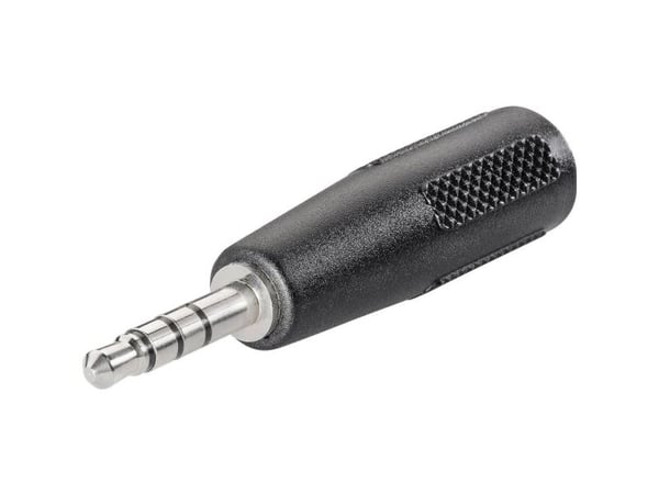 BKL Electronic 1102054, Jack plug 3.5 mm 4-pin, Jack coupling 3.5 mm stereo, Svart