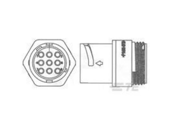 TE Connectivity 1445825-3 rundkontakt innbygging samlet poltall: 9 serie: CPC 1 stk