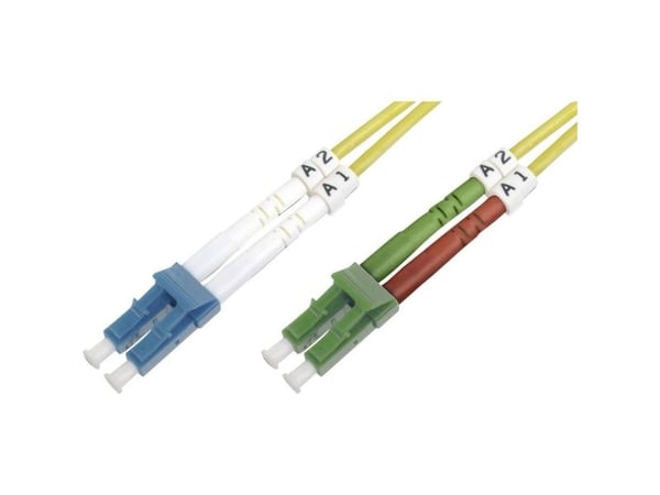 DIGITUS Professional - Koblingskabel - LC/PC-enkeltmodus (hann) til LC/APC-enkeltmodus (hann) - 2 m - 2 m - fiberoptisk - dupleks - 9 / 125 micron ...