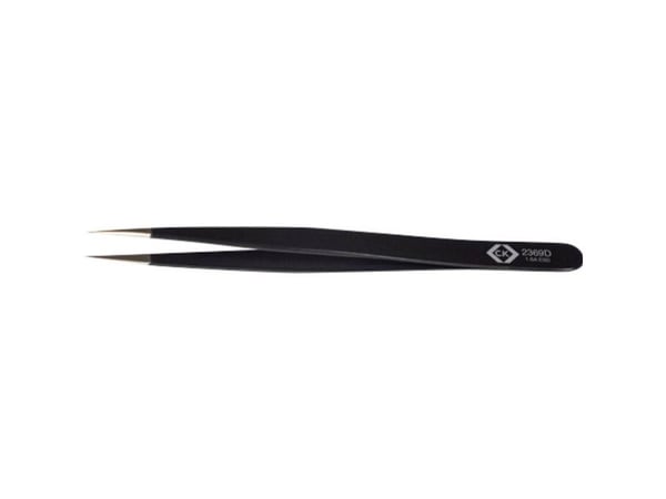 C.K T2369D ESD-tweezere – spiss SA-ESD, slank, fin 120 mm