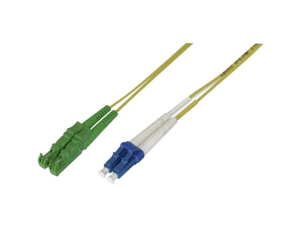 DIGITUS Professional - Koblingskabel - E2000/APC-enkeltmodus (hann) til LC/PC-enkeltmodus (hann) - 3 m - fiberoptisk - dupleks - 9 / 125 micron - O...
