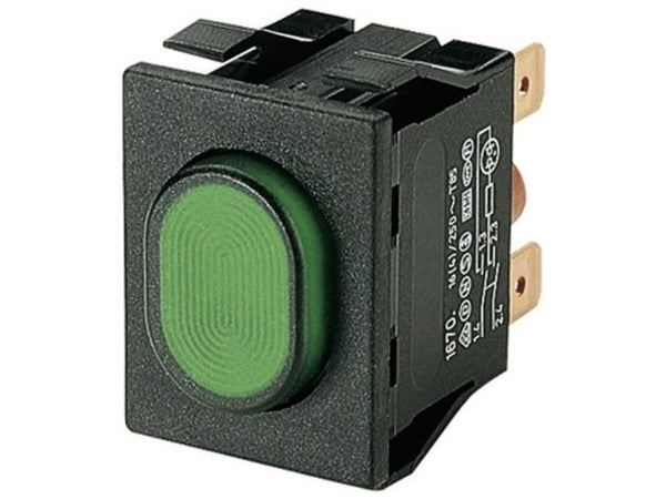 Marquardt 1670.5202 Painekytkin 250 V/AC 16 A 2 x On/Off Klikkaava Vihreä (L x S x K) 33 x 25 x 33 mm IP54 1 kpl 1 kpl