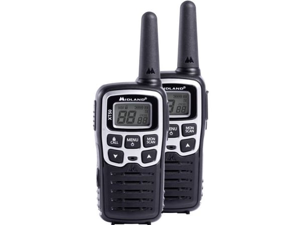 Midland XT50, 24 kanavaa, 446.00625 - 446.0937 Mhz, LCD, 93 g, 54 x 33 x 103 mm, 54 x 33 x 103 mm