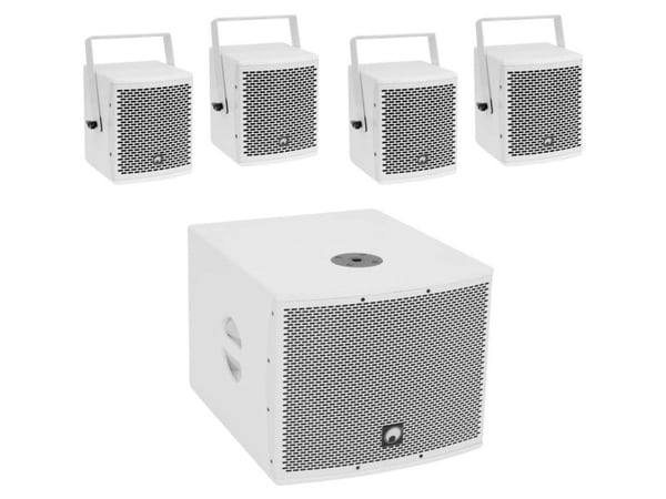 Omnitronic 20000758, Ledning & Trådløs, 130 W, 150 - 20000 Hz, 8 O, Hvit