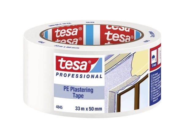 tesa 04845-00001-00 pussbånd hvit (L x B) 33,00 m x 50,00 mm 33 m