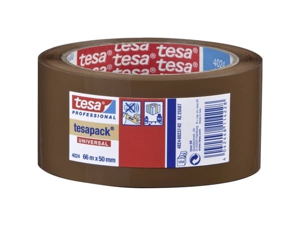 TESA Professional 4024 tesapack Universal, Brun, Kartong, Polypropylen (PP), 66 m, 5 cm