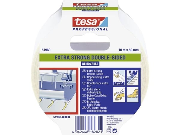 tesa 51960-00000-11 skjøte-/leggingstape transparent (L x B) 10 m x 50 mm, 1 stk. (51960-00000-11)