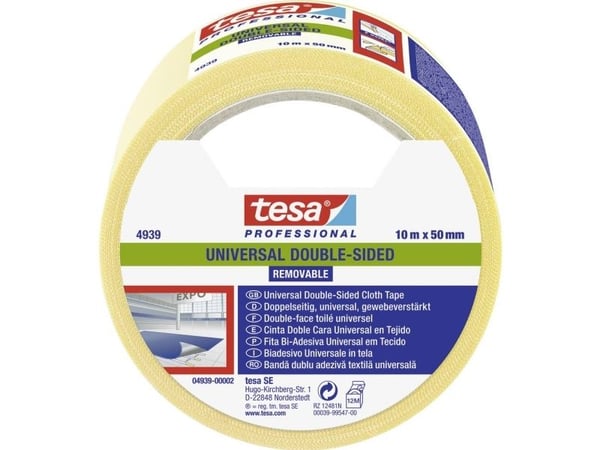 tesa 04939-00002-11 festebånd/legging tape weiß (L x B) 10 m x 50 mm 10 m