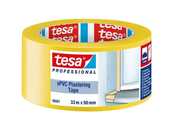 tesa 66001-00001-00 pussbånd gul (L x B) 33,00 m x 50,00 mm