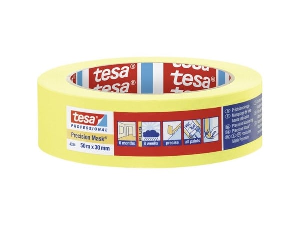TESA 4334, For generelle formål, Papir, Gult, Keramisk, Glass, Metall, Plast, Tre, Universell, Universell