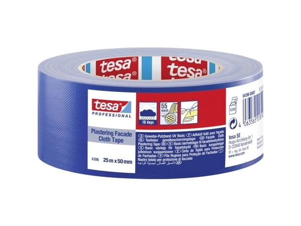 PRO tapematte i stoff UV 25 m 50 mm mørk blå