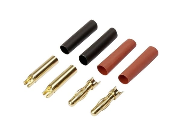 Reely batterikontakt 4 mm förgylld 40 par