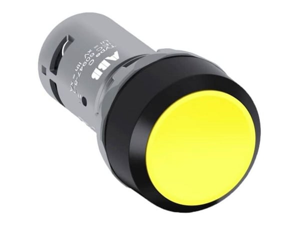 ABB innfelt trykknapp 1NO gul - 1SFA619100R1013