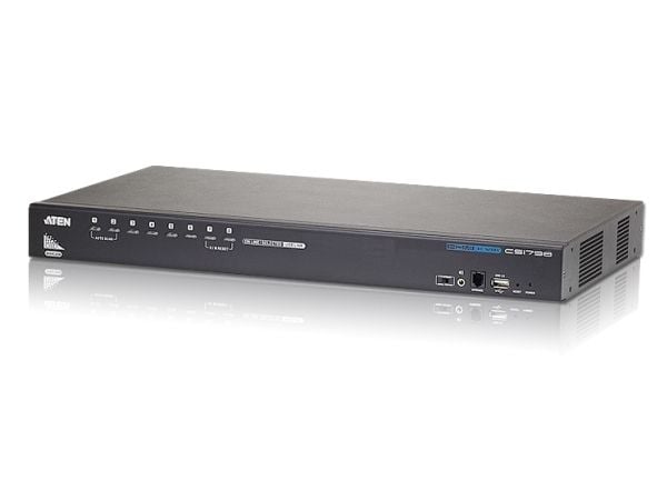 ATEN CS1798 - KVM / lyd / USB-svitsj - 8 x KVM/lyd/USB - 1 lokalbruker - stasjonær, rackmonterbar