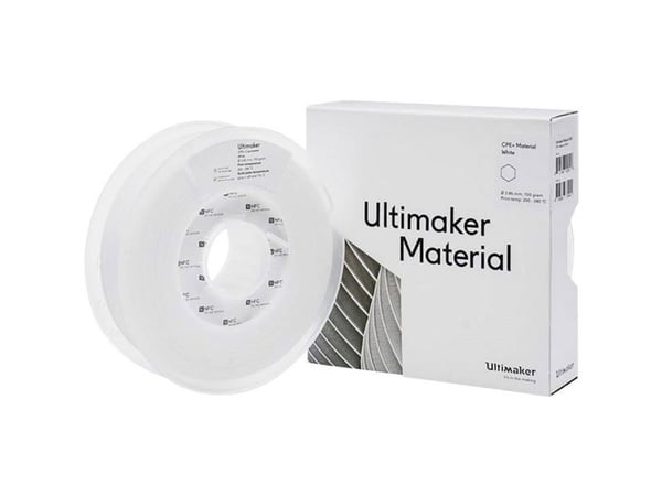UltiMaker 1645 filament CPE+ kjemisk bestandig 2.85 mm 700 g hvit 1 stk