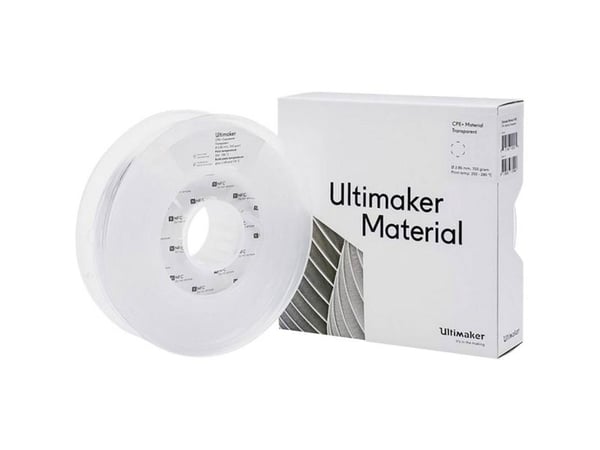 UltiMaker 1643 CPE+ filament, kjemisk bestandig 2,85 mm 700 g transparent (1 stk)