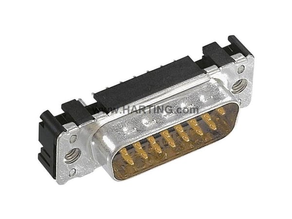 Harting D-SUB stiftlist 180° polantall: 25 lodding 09 65 361 7712 1 stk (09 65 361 7712)