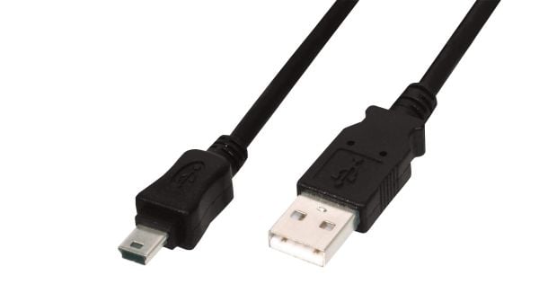 ASSMANN Basic - USB-kaapeli - USB (han) til mini-USB type B (han) - USB 2.0 - 1 m - formet - lajittelu