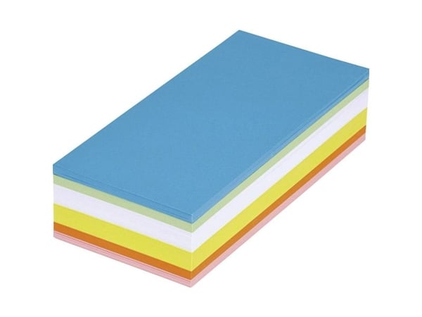 MAUL 6394199, Blå, Grønn, Oransje, Rød, Hvit, Gult, 150 g/m², 205 mm, 95 mm, 250 stykker