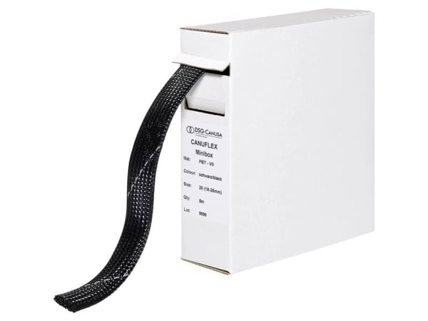 DSG Canusa Strømpeflexslang svart polyester 15 till 27 mm 10 m