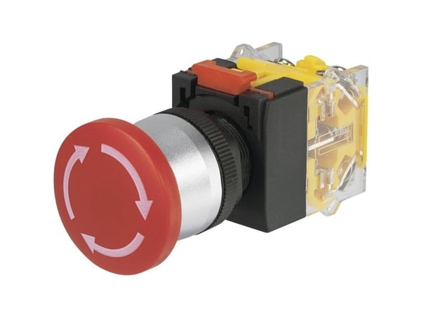 TRU COMPONENTS LAS0-A3Y-11TS Nødstopknap 250 V/AC 5 A 1 x brydekontakt, 1 x sluttekontakt IP40 1 stk 1 stk