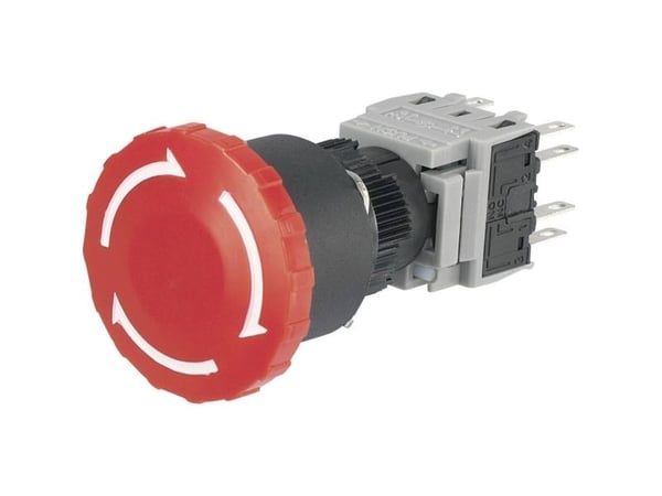 TRU COMPONENTS LAS1-BY-22TSA Nødstopknap 250 V/AC 3 A 2 x brydekontakt, 2 x sluttekontakt IP40 1 stk