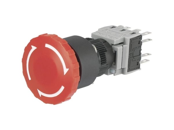 TRU COMPONENTS LAS1-BY-33TSA Nødstopknap 250 V/AC 3 A 3 x brydekontakt, 3 x afbryder IP40 1 stk 1 stk