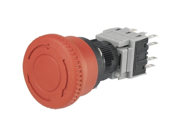 TRU COMPONENTS LAS1-BY-33TSB Nødstopknap 250 V/AC 3 A 3 x brydekontakt, 3 x afbryder IP40 1 stk 1 stk