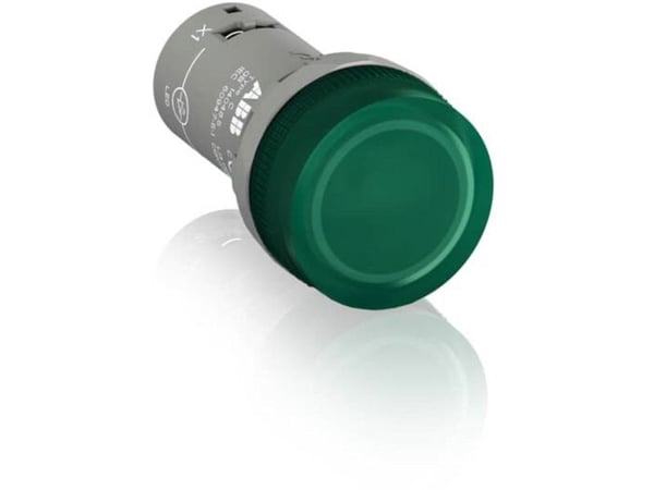 Kompakt varsellampe med diode 22 mm grønn CL2-623G 230V AC
