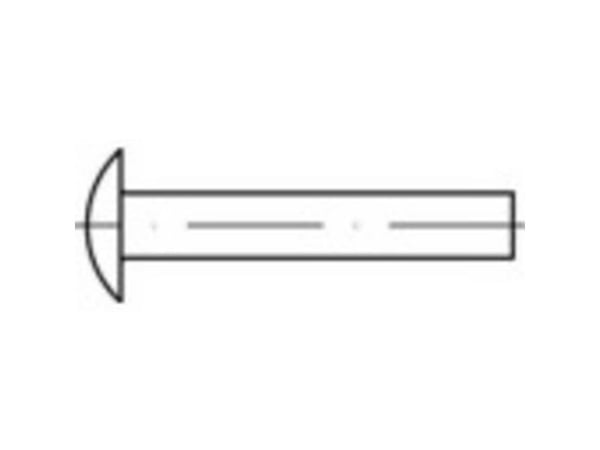 TOOLCRAFT 112354 flat runde nagler 4 mm x 10 mm stål 1000 stk