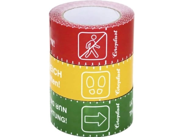 Coroplast 1466 SDR 217519 Lattiamerkintäteippi Keltainen (L x S) 10 m x 60 mm 1 kpl