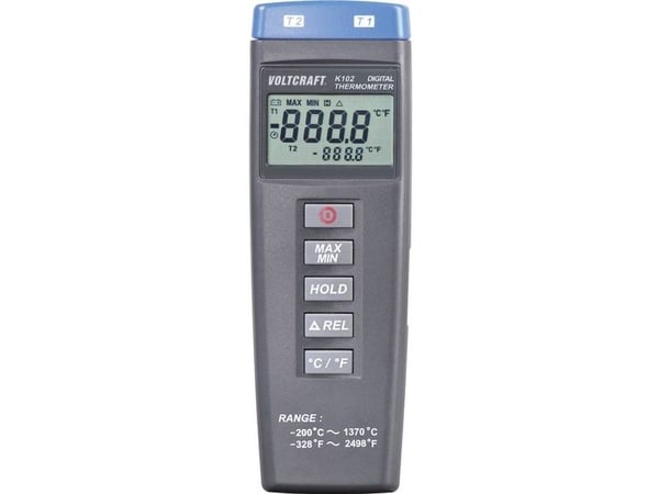 VOLTCRAFT K102 Temperatur-måleudstyr Kalibrering efter (ISO) -200 - +1370 °C Sensortype K