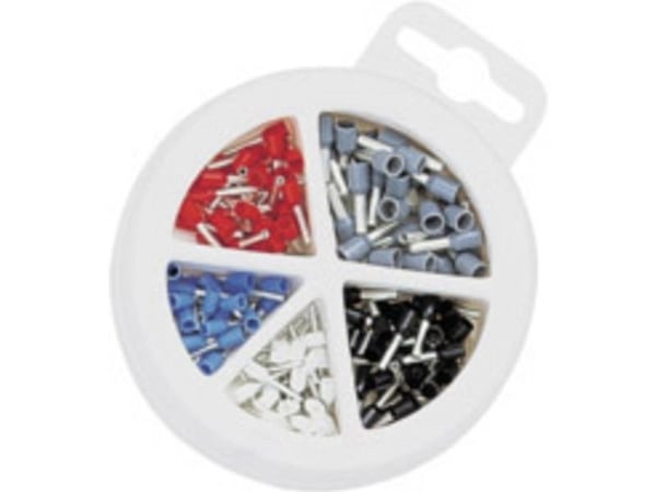 NWS 144-BI-150 Kabelsko-sortiment 0.50 mm² 2.50 mm² Blå , Grå, Sort, Hvid, Rød 150 stk