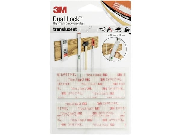 3M DL-HT Tarranauha liimaukseen Sienipää (L x S) 100 mm x 19 mm Läpinäkyvä 4 kpl